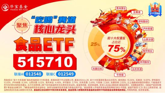 白酒龙头午后继续发力，食品ETF（515710）盘中摸高2.4%！主力资金加码不断