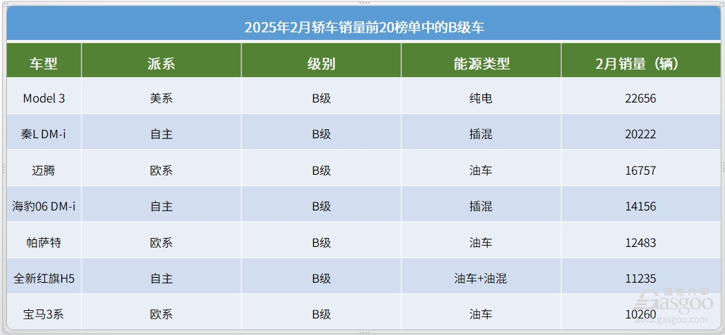 2月轿车销量TOP20：海鸥继续领跑，前四都是自主车