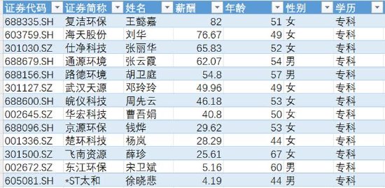 环保行业深水海纳财务总监达244万元位居榜首 财务数据质量堪忧领罚单